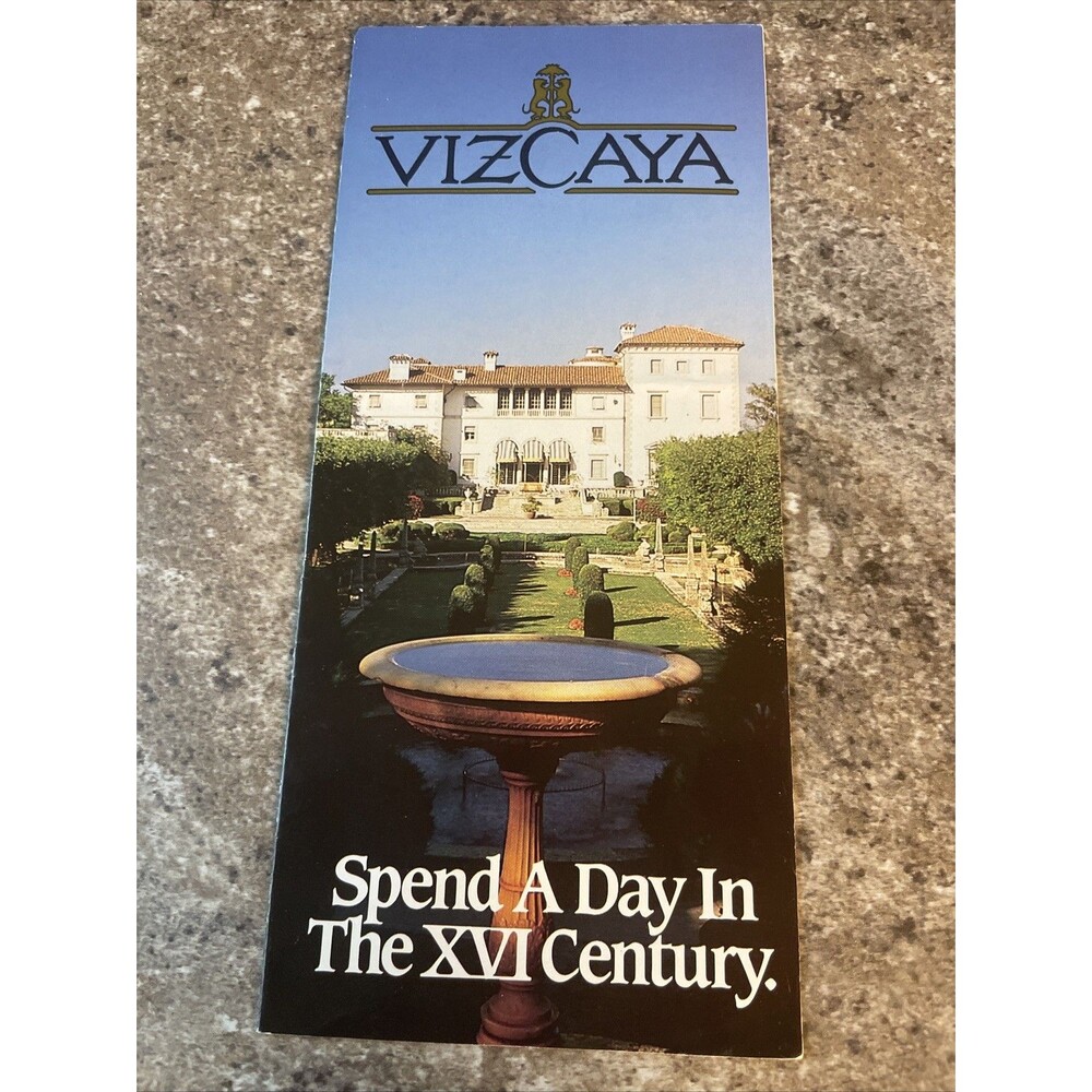 Vintage Pamphlet Vizcaya Dade County Art Museum Miami FL Brochure 1987